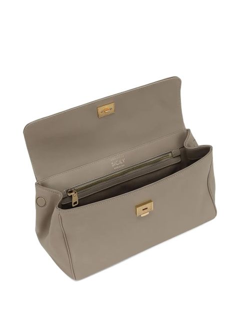 Dolce & Gabbana My Sicily lock-charm leather tote bag - Neutrals