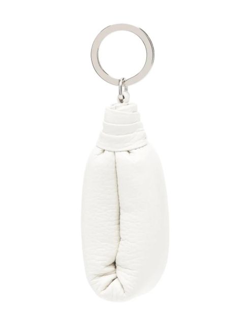 LEMAIRE logo-engraved leather keyring - White - zdjęcie produktu nr 1