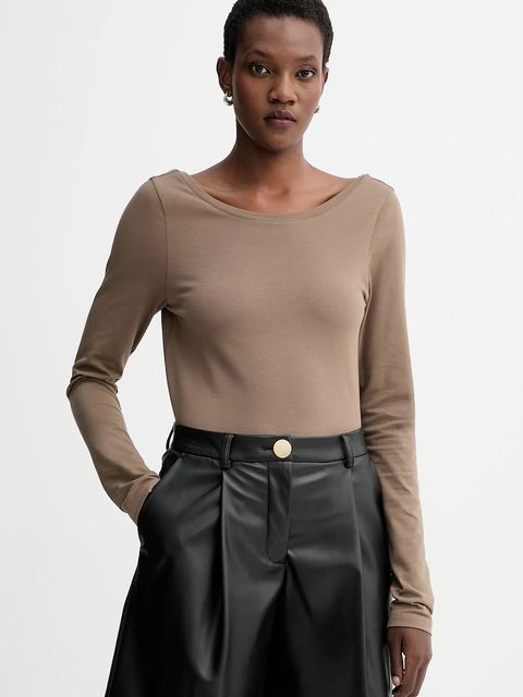 MUUV. longsleeve kolor brązowy odkryte plecy 0 - zdjęcie produktu nr 1