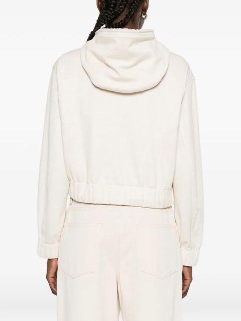 Moncler Grenoble zip-up hoodie - Neutrals