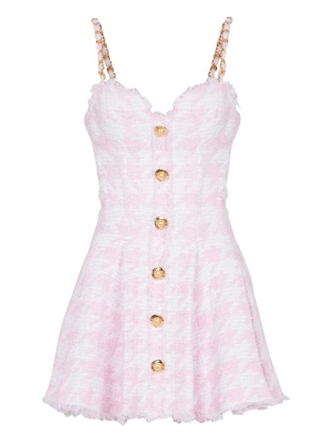 Balmain tweed A-line mini dress - Pink - zdjęcie produktu nr 1