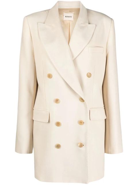 KHAITE The Balton double-breasted blazer - Neutrals - zdjęcie produktu nr 1