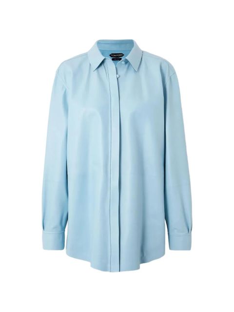 TOM FORD leather shirt - Blue - zdjęcie produktu nr 1