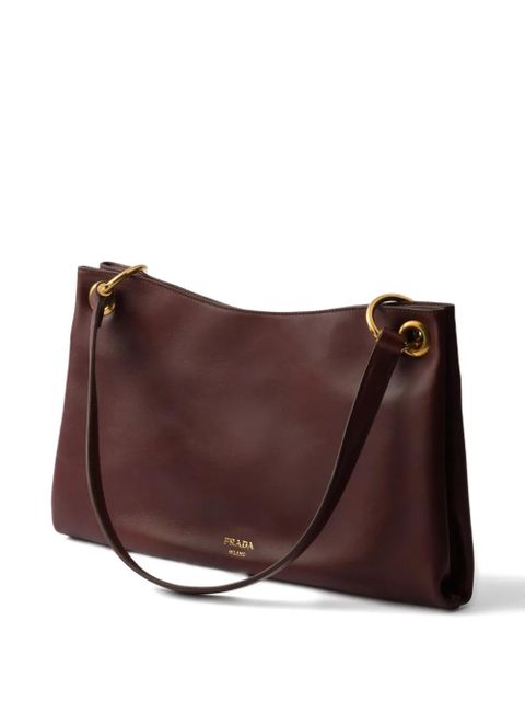Prada large Etude shoulder bag - Brown