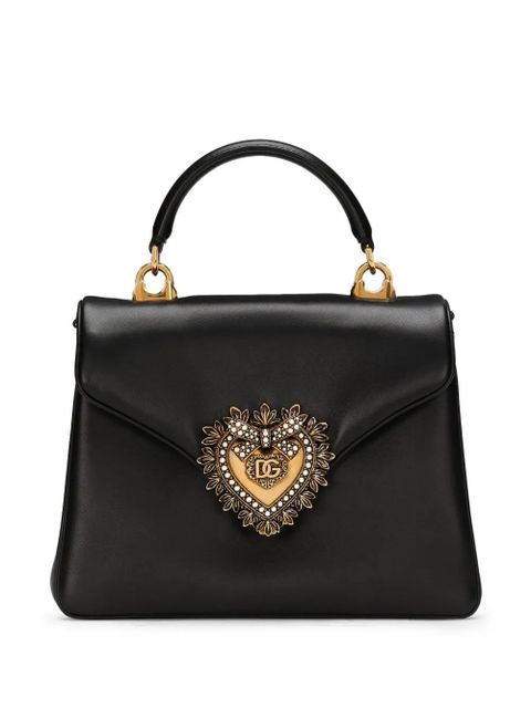Dolce & Gabbana Devotion leather tote bag - Black - zdjęcie produktu nr 1