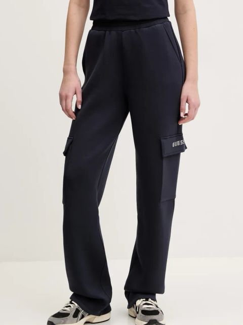 Guess spodnie dresowe CECILIA kolor niebieski z aplikacją V4BB12 K7UW2