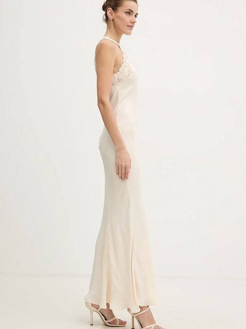 Twinset sukienka kolor beżowy maxi dopasowana 252TT2240 - zdjęcie produktu nr 2