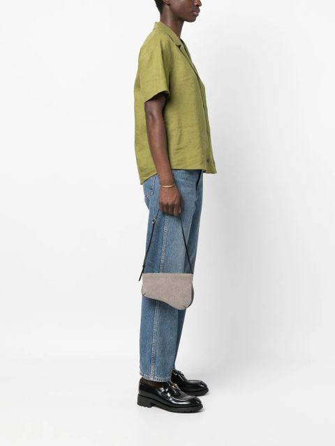 Manu Atelier Curve leather shoulder bag - Grey