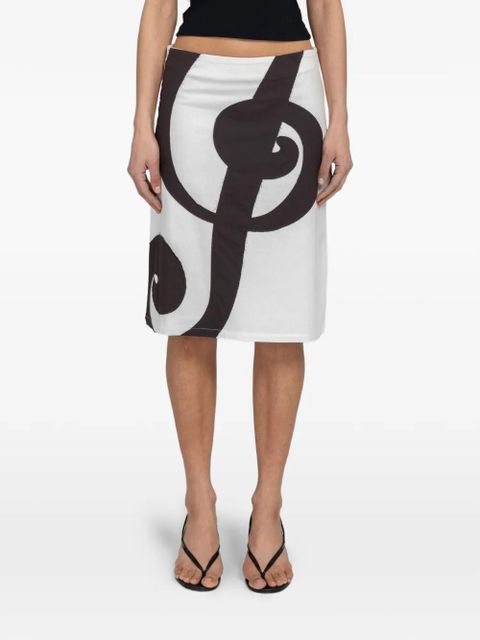 Gimaguas Sol graphic-print midi skirt - White - zdjęcie produktu nr 1