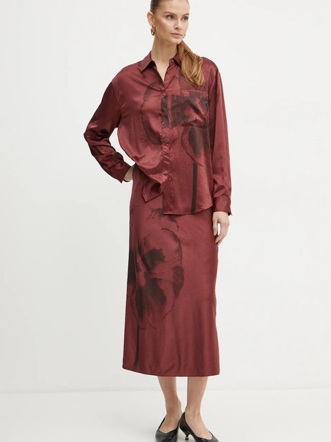 MAX&Co. spódnica kolor bordowy maxi prosta 2426106034200