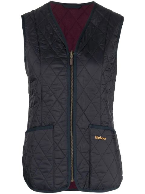 Barbour quilted V-neck gilet - Blue - zdjęcie produktu nr 1