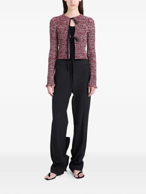 Proenza Schouler Colette ruffled tie cardigan - Red - zdjęcie produktu nr 2