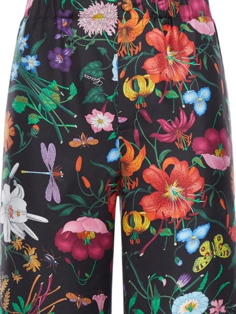 Gucci floral-print palazzo pants - Black - zdjęcie produktu nr 2