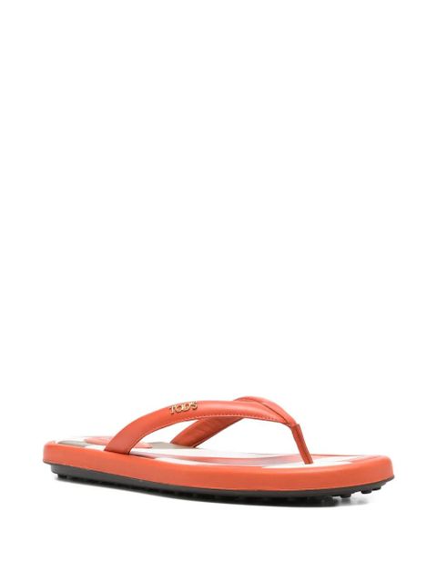 Tod's stripe detail flip flops - Orange - zdjęcie produktu nr 2