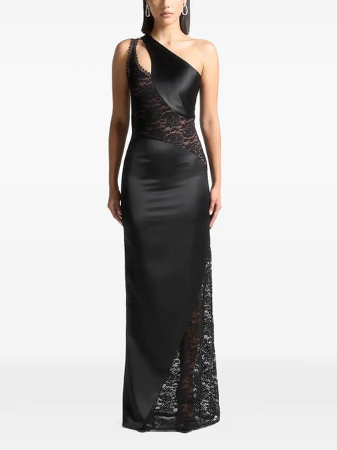 Manière De Voir lace-trim one-shoulder gown - Black - zdjęcie produktu nr 1