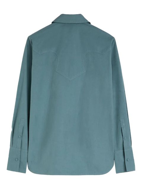 Jil Sander tie-detail cotton shirt - Blue