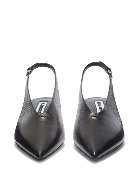 Jil Sander slingback leather pumps - Black