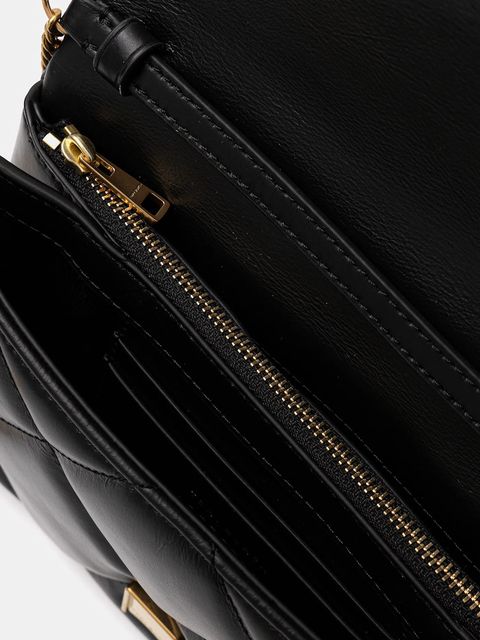 Tory Burch torebka skórzana Kira Diamond kolor czarny 162139-001