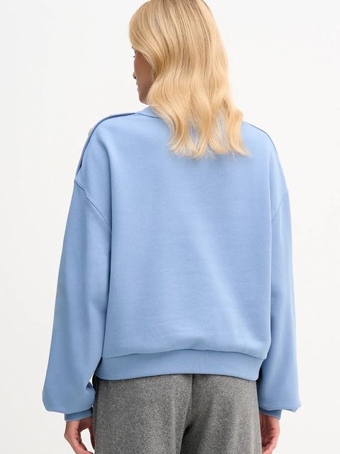 Tommy Hilfiger bluza bawełniana damska kolor niebieski z nadrukiem WW0WW48783