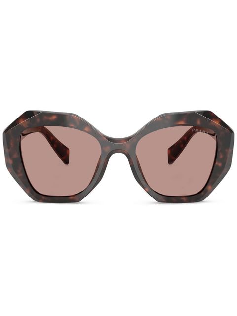 Prada Eyewear hexagon-frame sunglasses - Brown - zdjęcie produktu nr 1