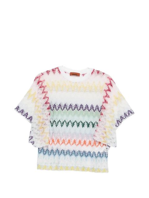 Missoni flutter-sleeve T-shirt - White - zdjęcie produktu nr 1