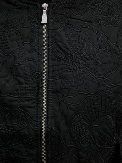 Sisley kurtka bomber kolor czarny przejściowa 2PDVLN069