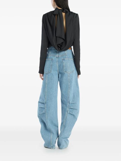 ROTATE BIRGER CHRISTENSEN draped-back top - Black - zdjęcie produktu nr 2