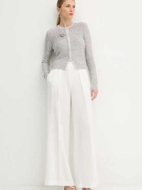 Marella kardigan z dodatkiem wełny damski kolor szary lekki 2523346152200