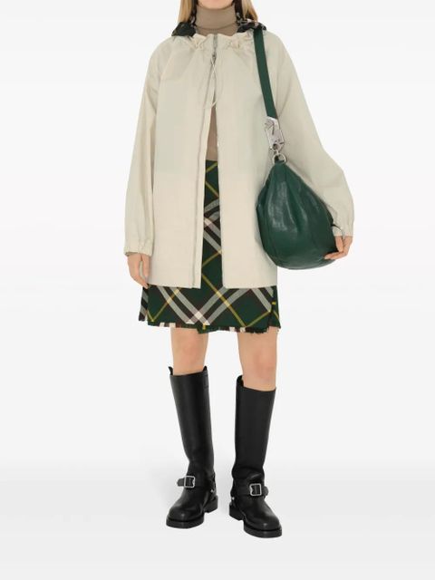 Burberry checkered hood cotton parka - White - zdjęcie produktu nr 2