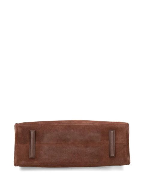 Lauren Ralph Lauren chain-strap suede tote bag - Brown