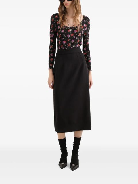 Dolce & Gabbana high-waisted midi skirt - Black - zdjęcie produktu nr 2