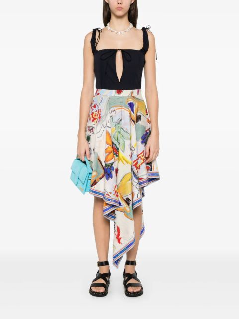 ALEMAIS La Charrasca midi skirt - Blue