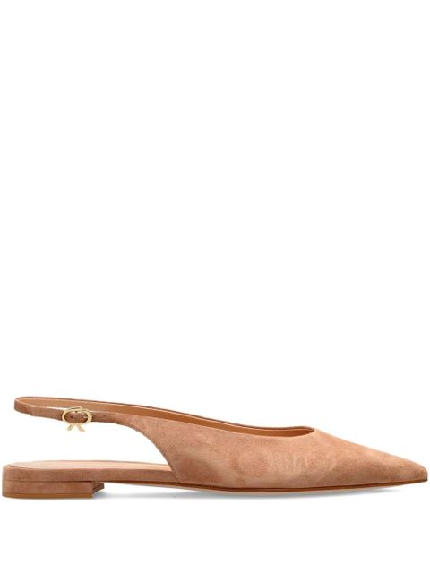 Gianvito Rossi pointed sling-back flat pumps - Brown - zdjęcie produktu nr 1