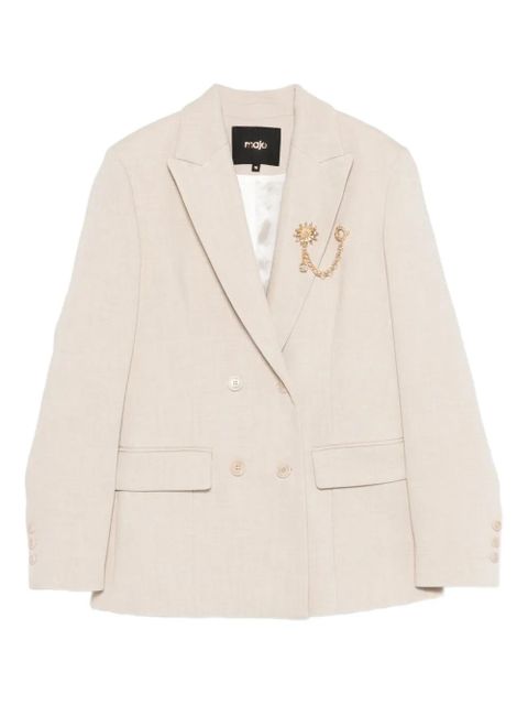 Maje brooch-detail blazer - Neutrals - zdjęcie produktu nr 1