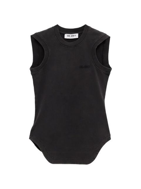 The Attico logo-embroidered top - Black - zdjęcie produktu nr 1