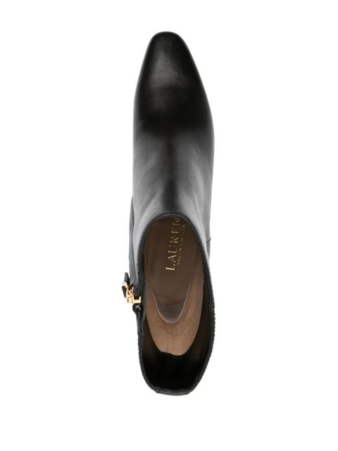 Lauren Ralph Lauren Willa Burnished 55mm leather boots - Black
