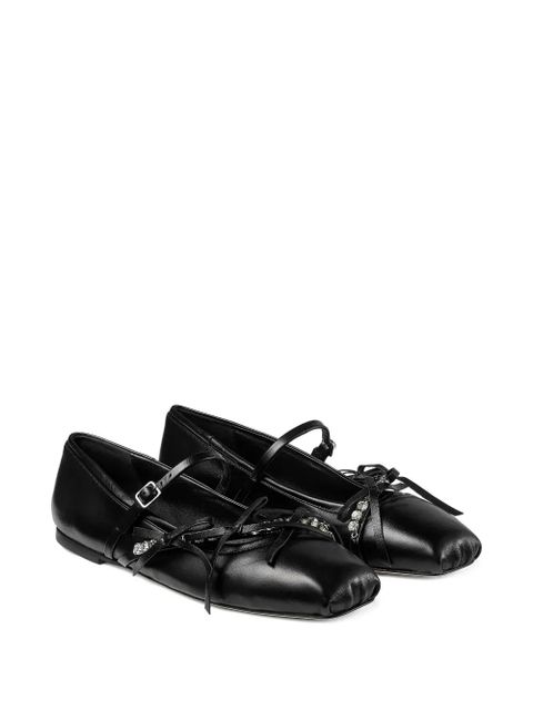 Jimmy Choo square-toe ballerina shoes - Black - zdjęcie produktu nr 2