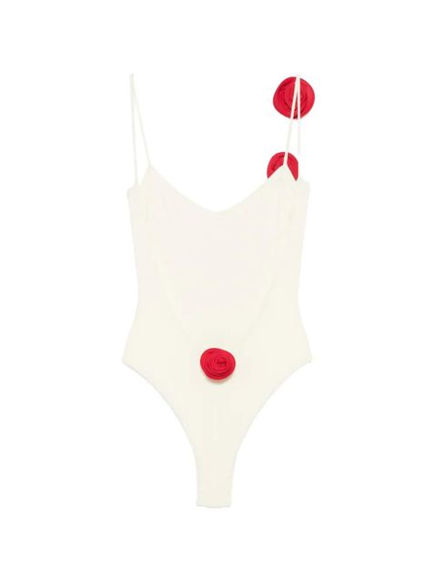 La Reveche Ashar floral-appliqué swimsuit - Neutrals - zdjęcie produktu nr 2