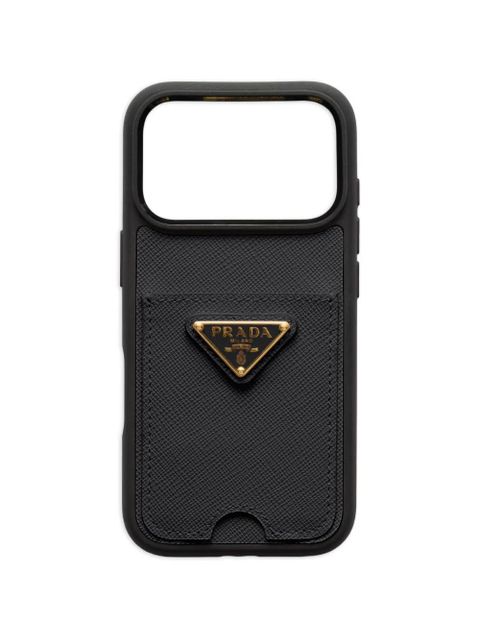 Prada leather iPhone 17 Pro case - Black - zdjęcie produktu nr 1