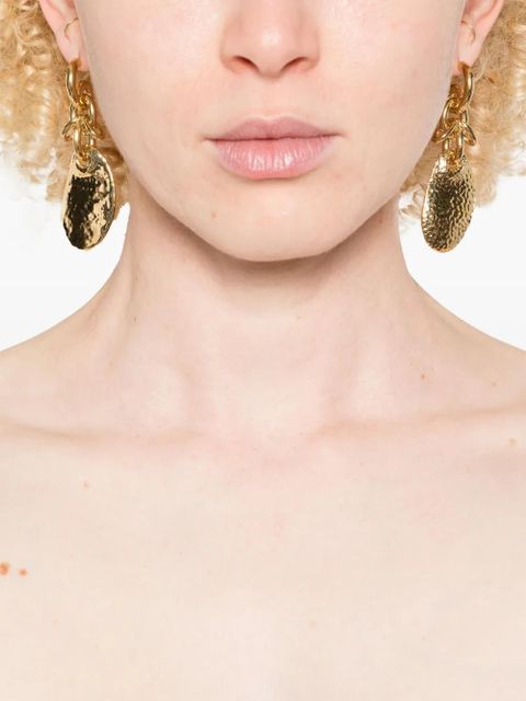 Chloé hammered-disc chain earrings - Gold - zdjęcie produktu nr 2