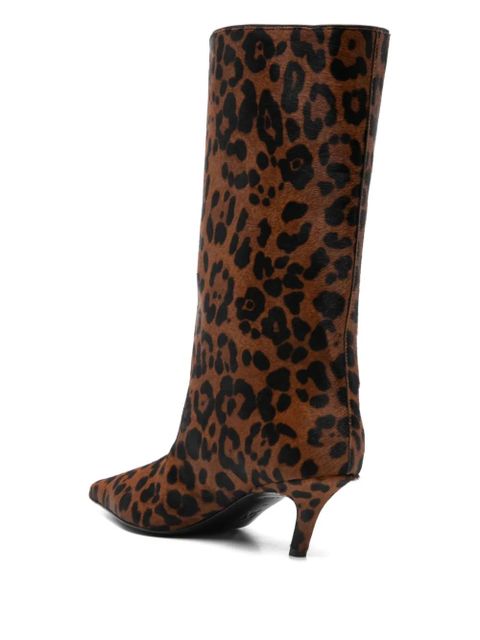 Amina Muaddi 60mm Fiona pointed-toe boots - Brown - zdjęcie produktu nr 2