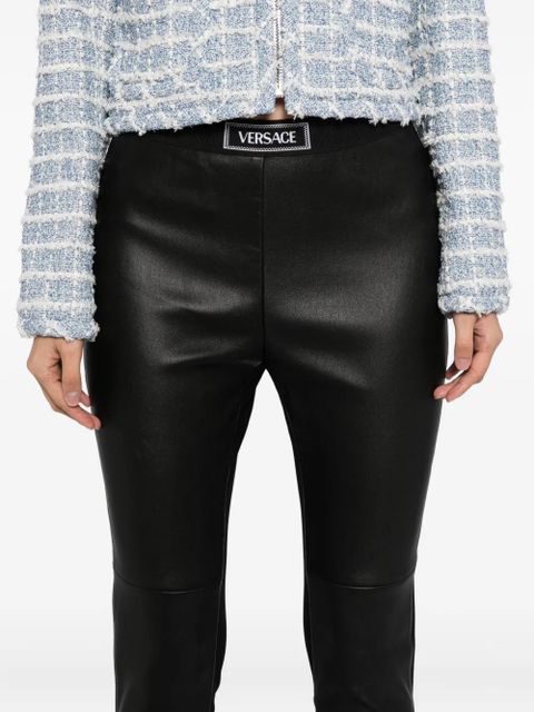 Versace elasticated waistband leggings - Black