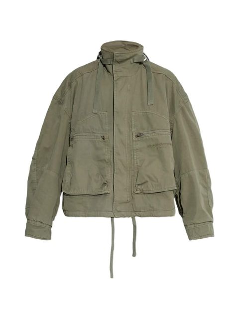 Alexander Wang logo-embroidered cotton jacket - Green - zdjęcie produktu nr 1