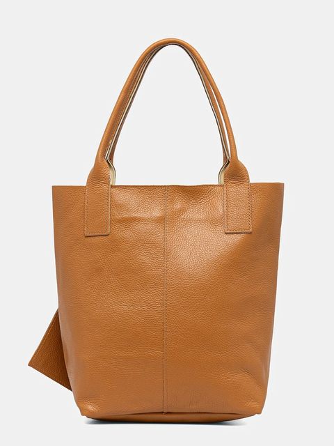 Answear.LAB torebka skórzana kolor brązowy