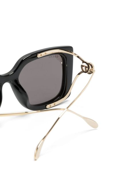Gucci Eyewear oversize-frame sunglasses - Black - zdjęcie produktu nr 2
