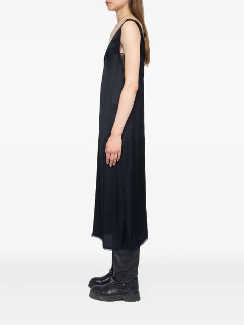Zadig&Voltaire lace-trimmed satin midi dress - Black