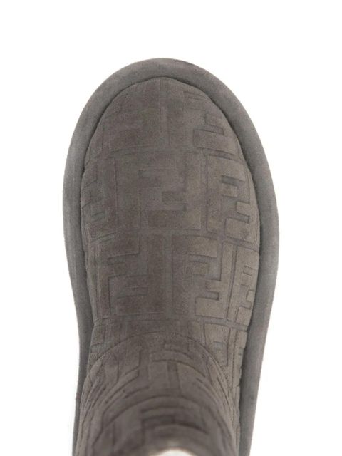 FENDI 25mm Apres Chic embossed-FF boots - Grey