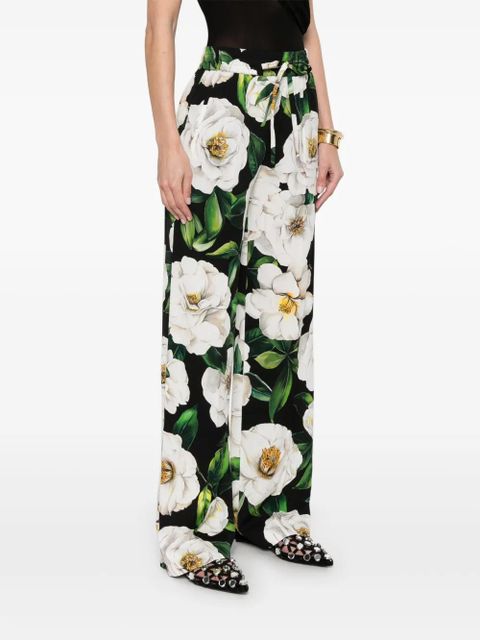 Dolce & Gabbana floral-print trousers - Green