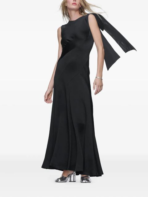 Maison Margiela bow-detail asymmetric gown - Black