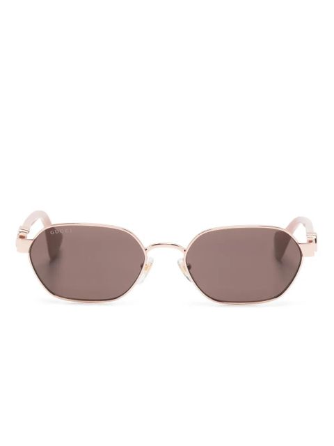 Gucci Eyewear oval-frame sunglasses - Gold - zdjęcie produktu nr 1
